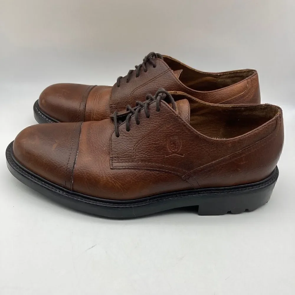 Tommy Hilfiger Men’s Oxford Brown Leather Shoes Size 9,5
